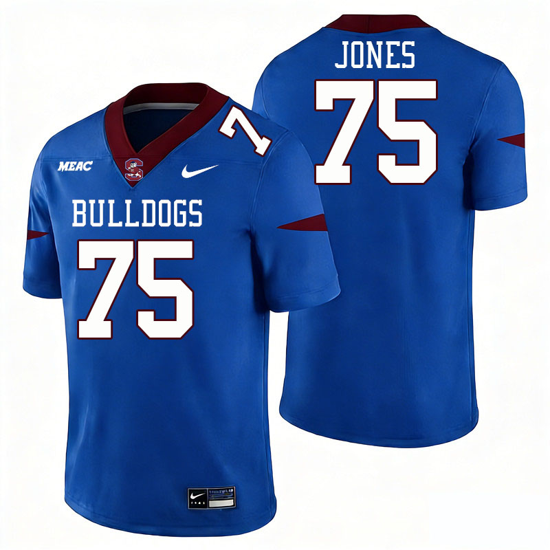 South Carolina State Bulldogs #75 Deacon Jones College Football Jerseys,Uniforms Stitched-Blue